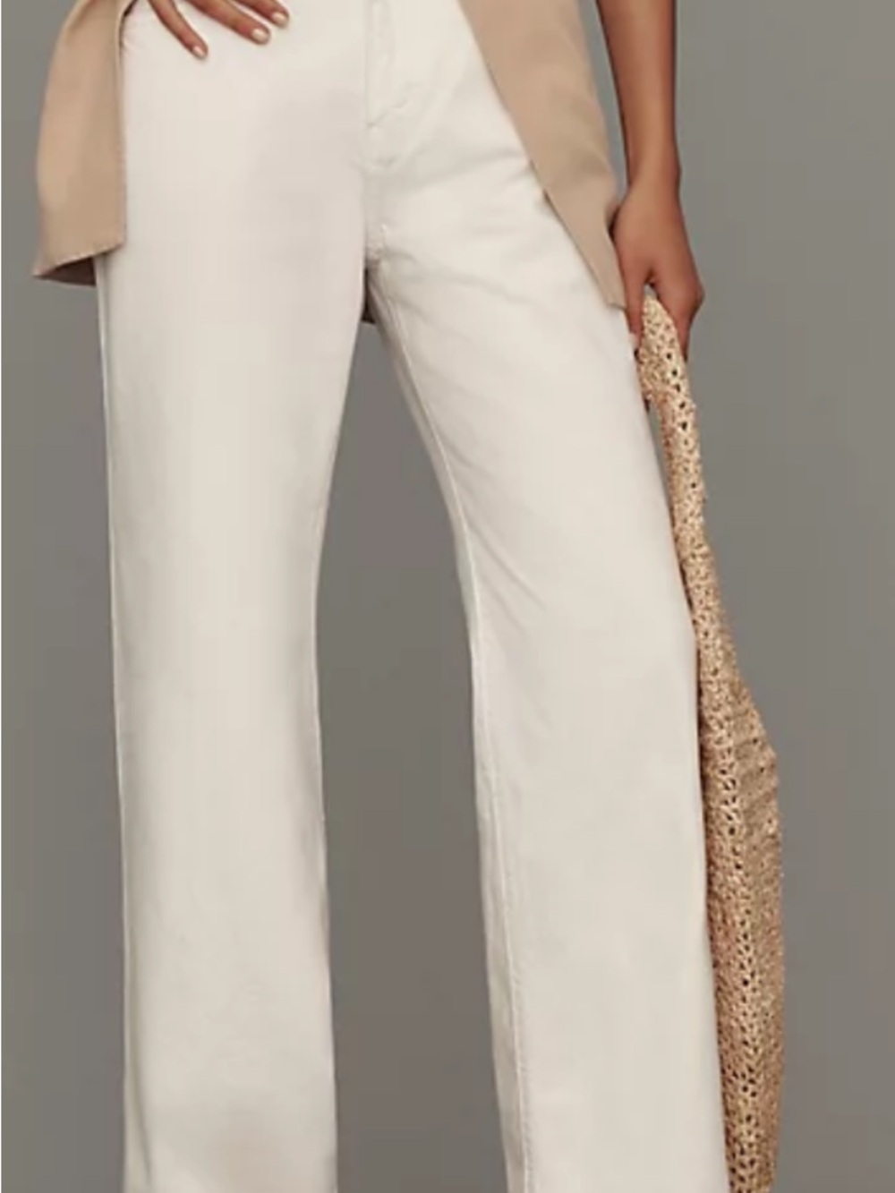 Reformation Off-White High-Rise Jeans